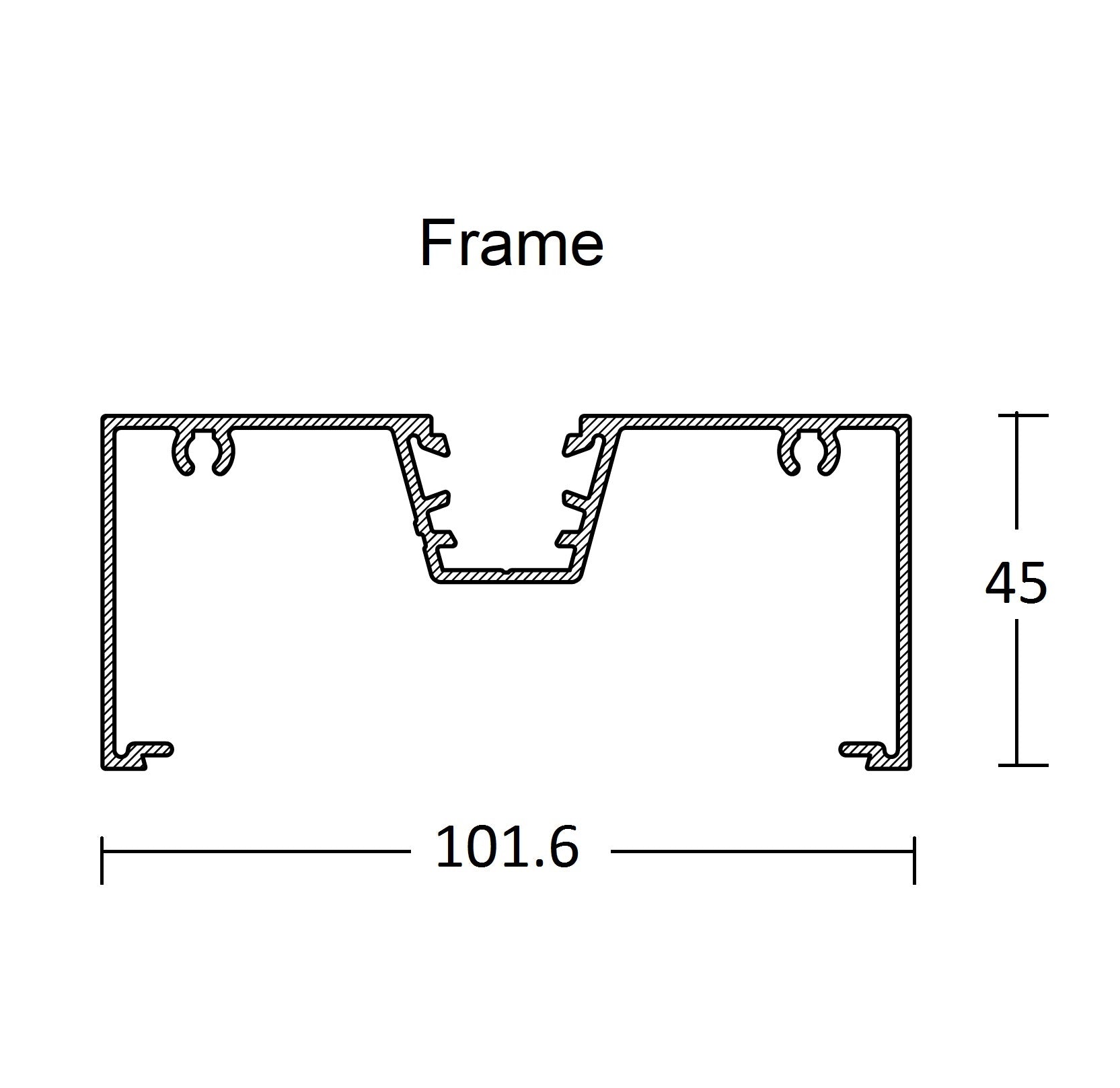 Aluminium Commercial Window Material - 400 Series Style 101.6 x 45mm C ...