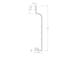 Aluminium Skirting - Moulded - Stock Powdercoated Woodland Grey Matt