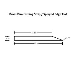 Brass Diminishing Strip / Splayed Edge Flat