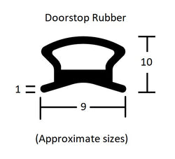 Aluminium Commercial Door Stop Rubber / Woolpile