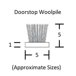 Aluminium Commercial Door Stop Rubber / Woolpile