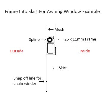 Aluminium Flyscreen Frame & Sill Winder Skirt - Alltrade Aluminium ...