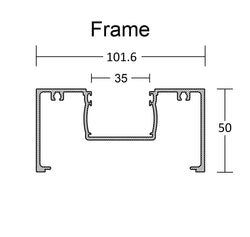 Aluminium Commercial Window Material - 425 Series Style 101.6 x 50mm Centre Double Glazed