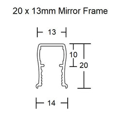 Aluminium Mirror Frame - 20 x 13mm