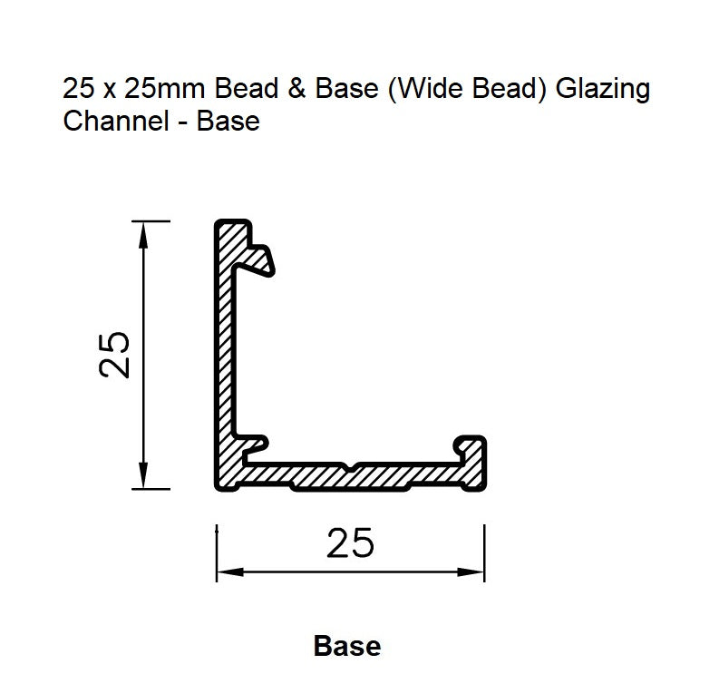 Aluminium Glazing Channel Natural / Clear Anodised - Alltrade Aluminium ...
