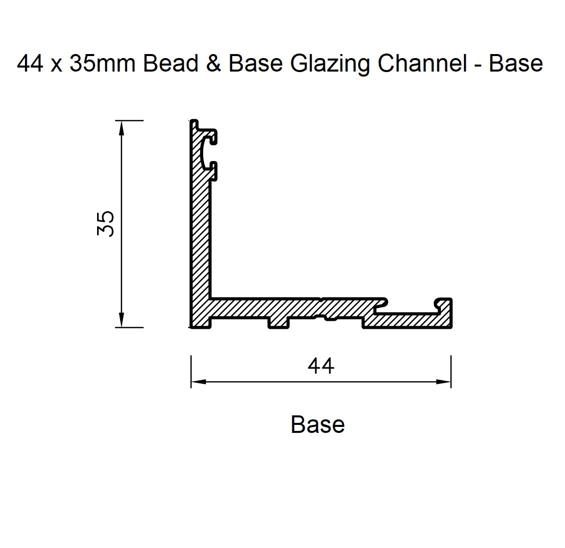 Aluminium Glazing Channel Custom Powdercoated Alltrade Aluminium