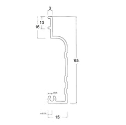 Aluminium Skirting - Moulded Custom Powdercoated Dulux Duralloy® Colours