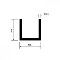 Aluminium Channel - Natural / Clear Anodised