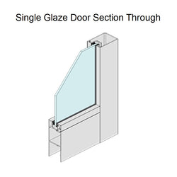 Aluminium Commercial Door Material - Single Glazed