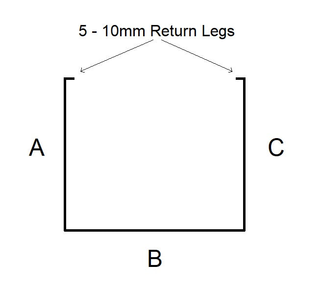 Stainless Steel Rangehood Flue Extension Alltrade Aluminium, Glass
