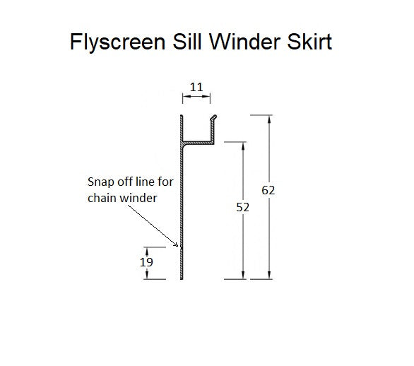 Aluminium Flyscreen Frame & Sill Winder Skirt - Alltrade Aluminium ...