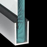 Aluminium Glazing Channel Mill Finish