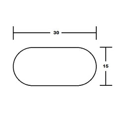 Aluminium Hanging Rail 30 x 15 x 1.2mm