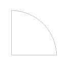 Circular Glass (Quarter Circle) - Clear Low Iron (Viridian Starphire™ Superclear)