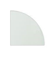 Circular Glass (Quarter Circle) - Frosted / Translucent Glass