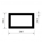 Aluminium Rectangular Hollow Section - Black Anodised