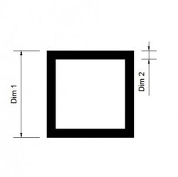 Aluminium Square Hollow Section - Mill Finish