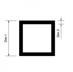 Aluminium Square Hollow Section - Black Anodised