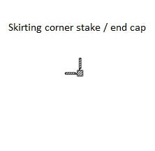 Aluminium Skirting - Screw Fix Screw Cover Rubber & End Cap / Corner Stakes