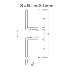 Aluminium Security Door / Window Grill Joiners Mill Finish, Anodised & Stock Powdercoated