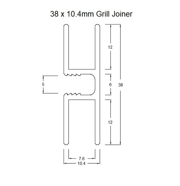 Aluminium Security Door / Window Grill Joiners Mill Finish, Anodised ...