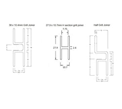 Aluminium Security Door / Window Grill Joiners Mill Finish, Anodised & Stock Powdercoated