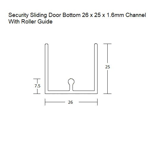Aluminium Security Door (Sliding) Bottom Tracks - Alltrade Aluminium ...