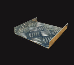 Aluminium Tread / Chequer Plate Custom Cut & Folded Channel Mill Finish & Powdercoated