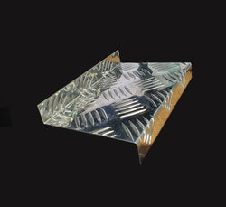 Aluminium Tread / Chequer Plate Custom Cut & Folded Z Mill Finish & Powdercoated