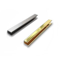 Aluminium Channel - Polish Gold & Silver Anodised
